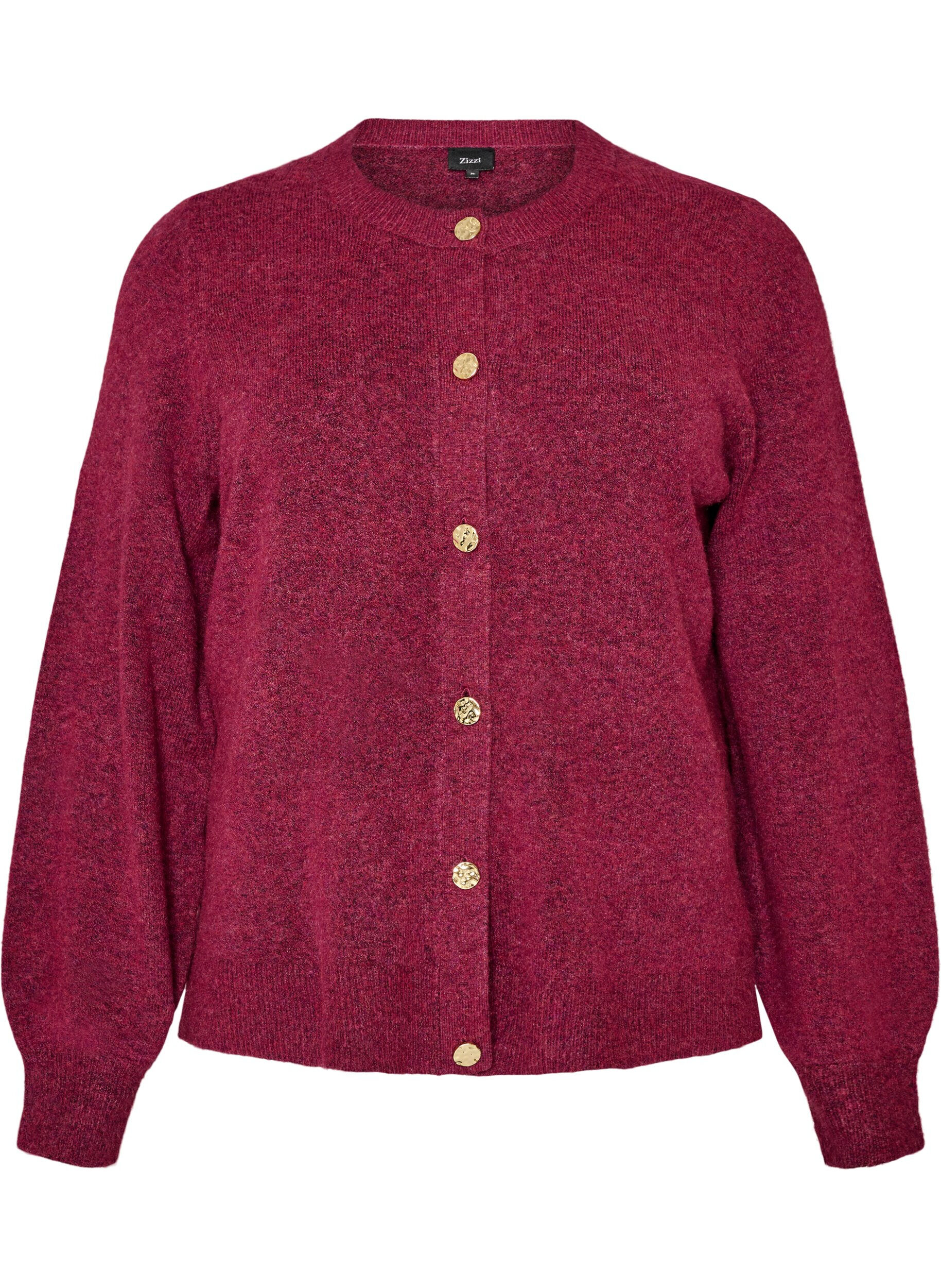 Cardigan en maille douce avec boutons dor&eacute;s