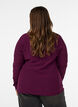 Blouse textur&eacute;e avec bords ondul&eacute;s, Violet, Model image number 2