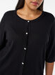 Cardigan en maille avec boutons c&oelig;ur et manches courtes, Noir, Model image number 3