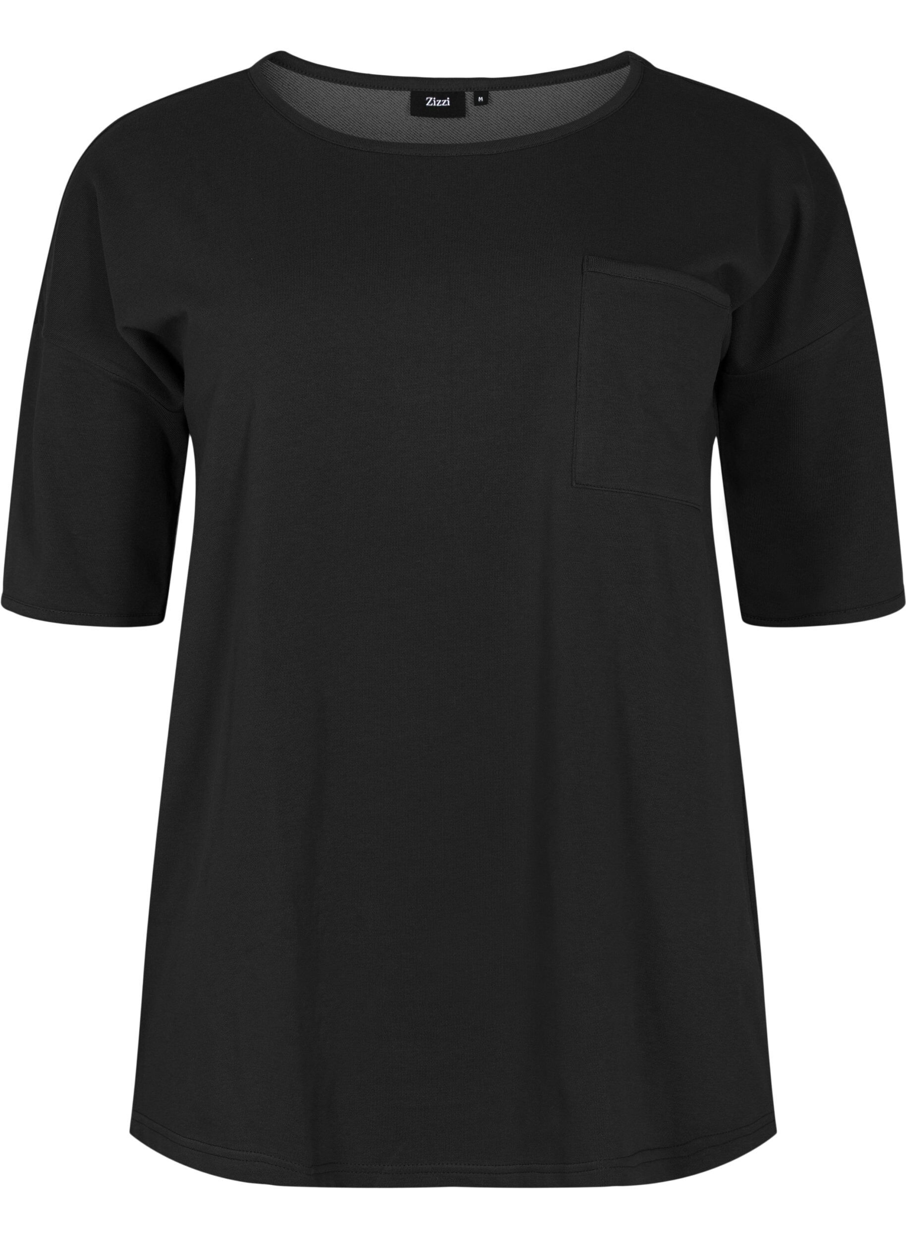 Zizzi Blouse &agrave; manches courtes, Black, Packshot image number 0