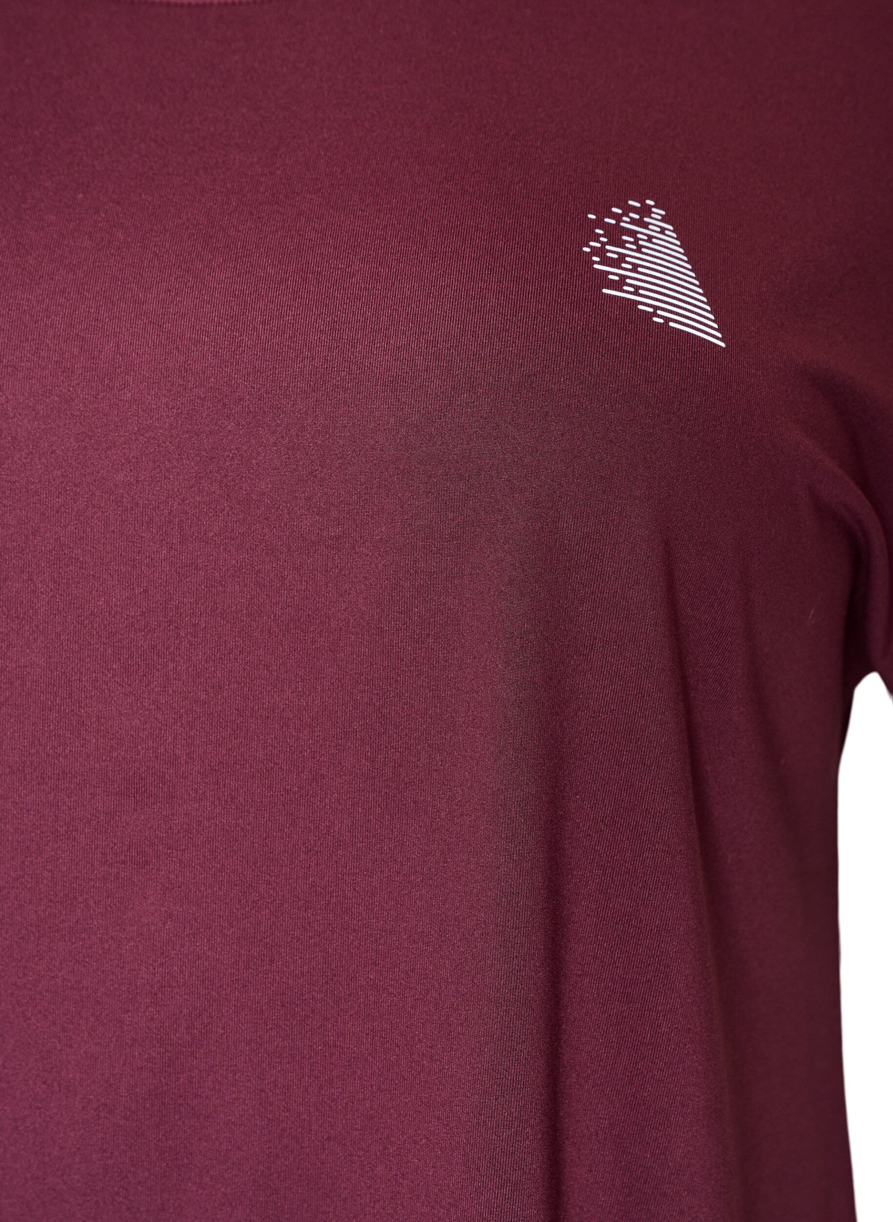 ZizziEinfarbiges Trainings-T-Shirt, Rot, Packshot image number 2