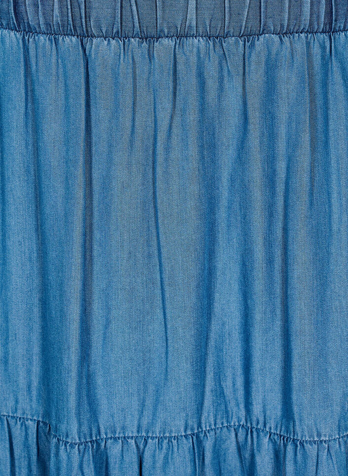 Jupe maxi en jean avec volants, Bleu, Packshot image number 2