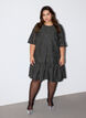 Jacquardkleid mit funkelnden Details und Puff&auml;rmeln, Gr&uuml;n, Model image number 1