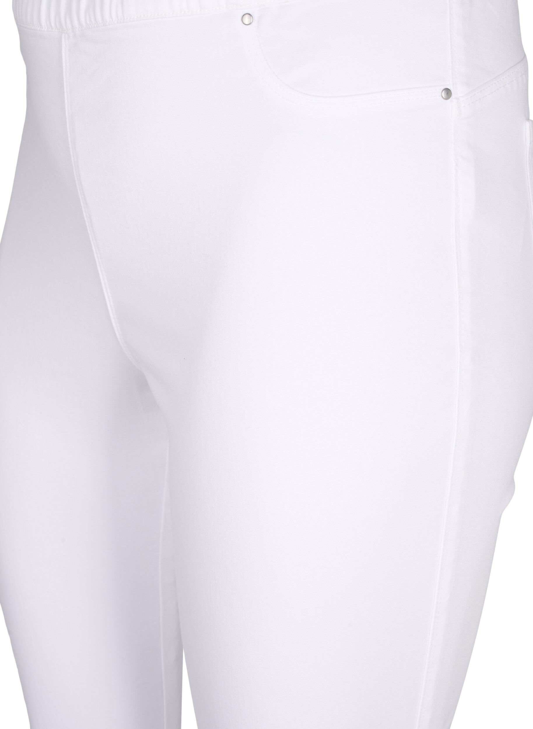 Zizzi Jeggings mit hoher Taille, Wei&szlig;, Packshot image number 2