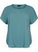 Bluse mit kurzen &Auml;rmeln und Rundhalsausschnitt, Gr&uuml;n, Packshot image number 0