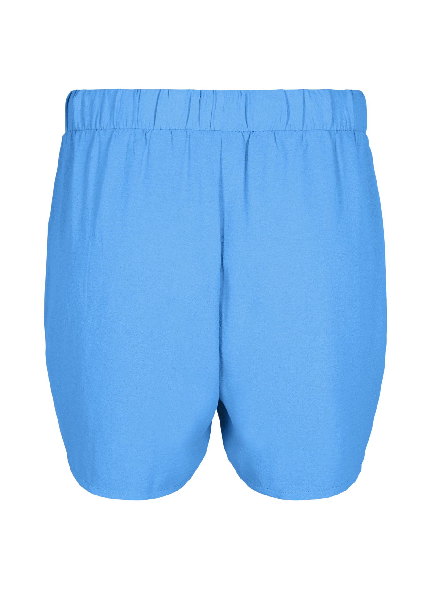 Zizzi Short avec poches et ceinture &eacute;lastique, Bleu, Packshot image number 1