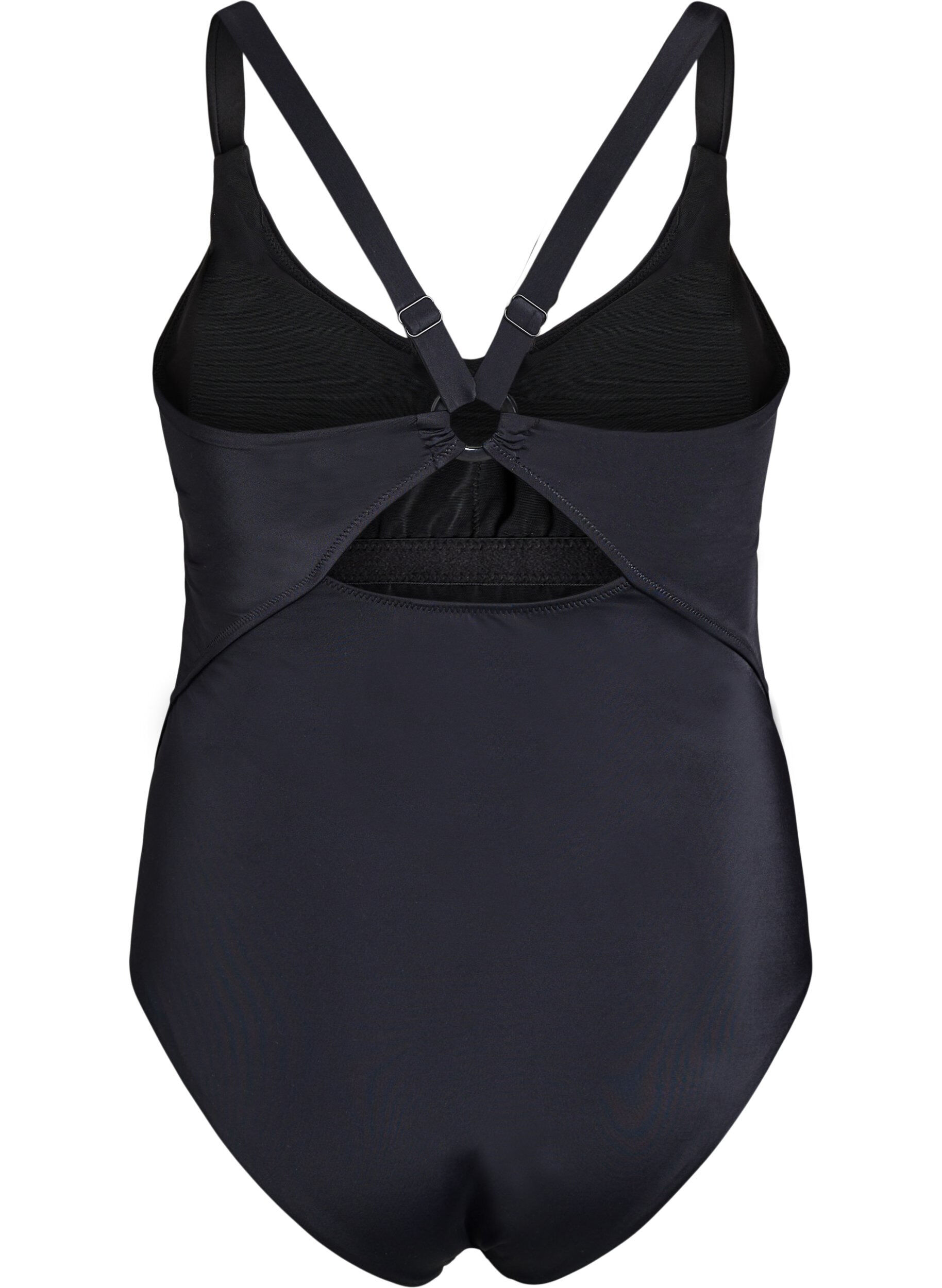 Zizzi Maillot de bain avec d&eacute;tail au dos, Noir, Packshot image number 1