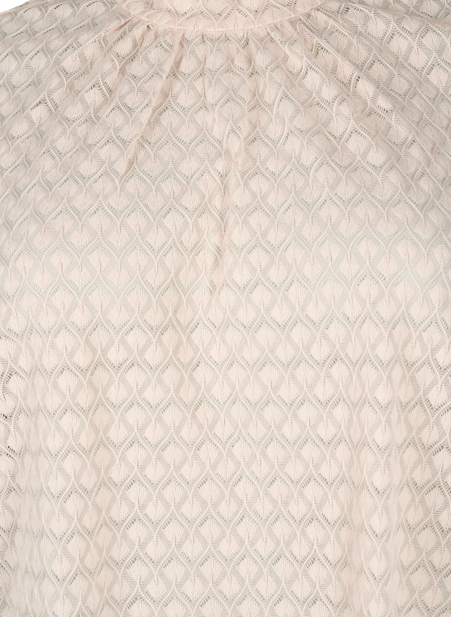 Zizzi Lang&auml;rmelige Bluse mit gemusterter Textur, Whisper Pink, Packshot image number 2