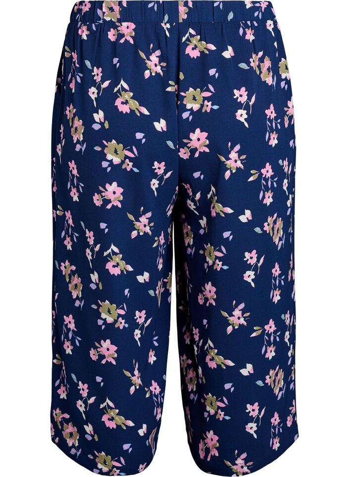 Pantalon ample avec imprim&eacute;, Bleu, Packshot image number 1