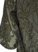 Blouse jacquard avec d&eacute;tails scintillants et manches bouffantes, Vert fonc&eacute;, Packshot image number 3