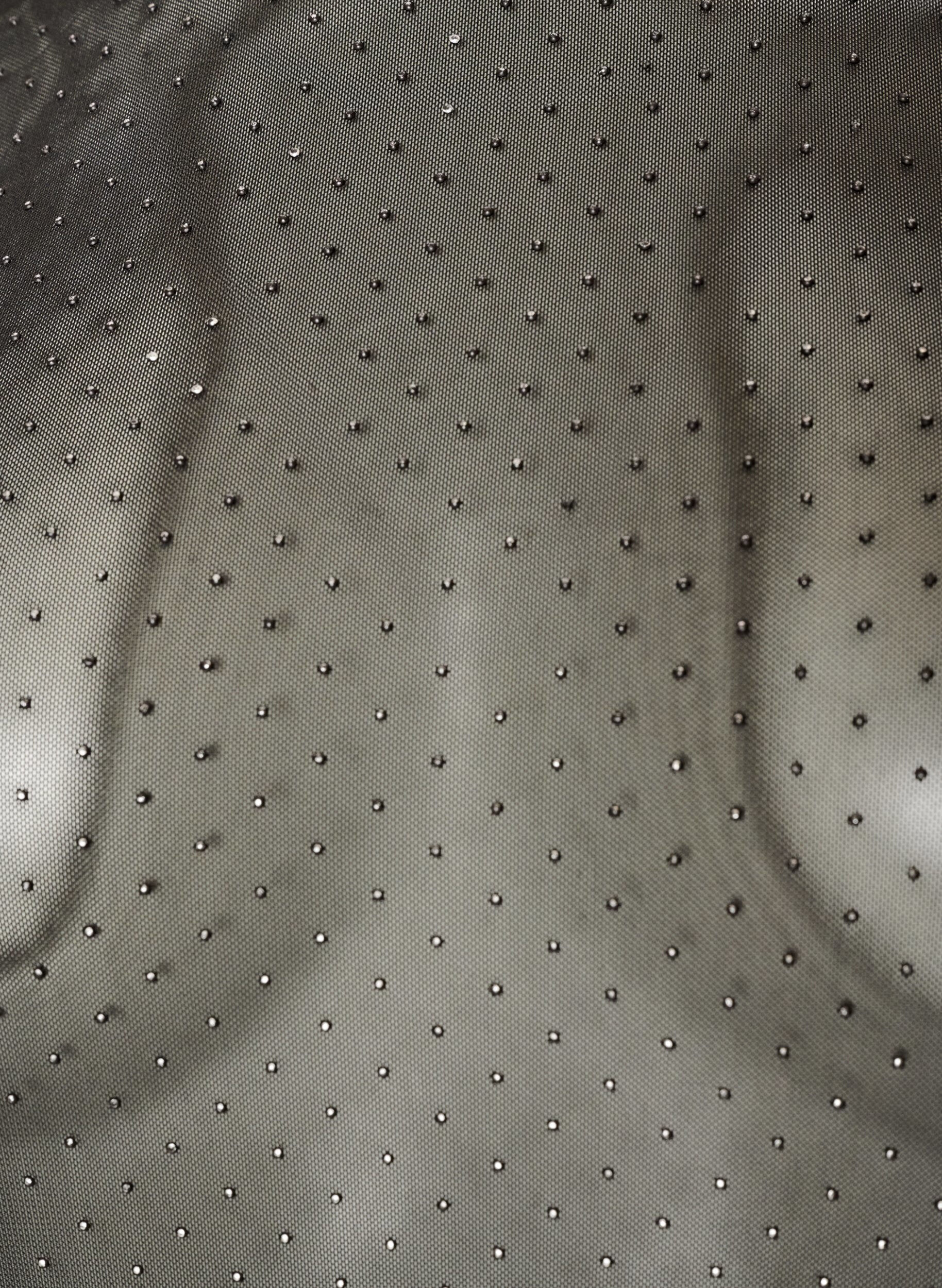 ZizziBlouse en maille transparente avec strass, Noir, Packshot image number 2