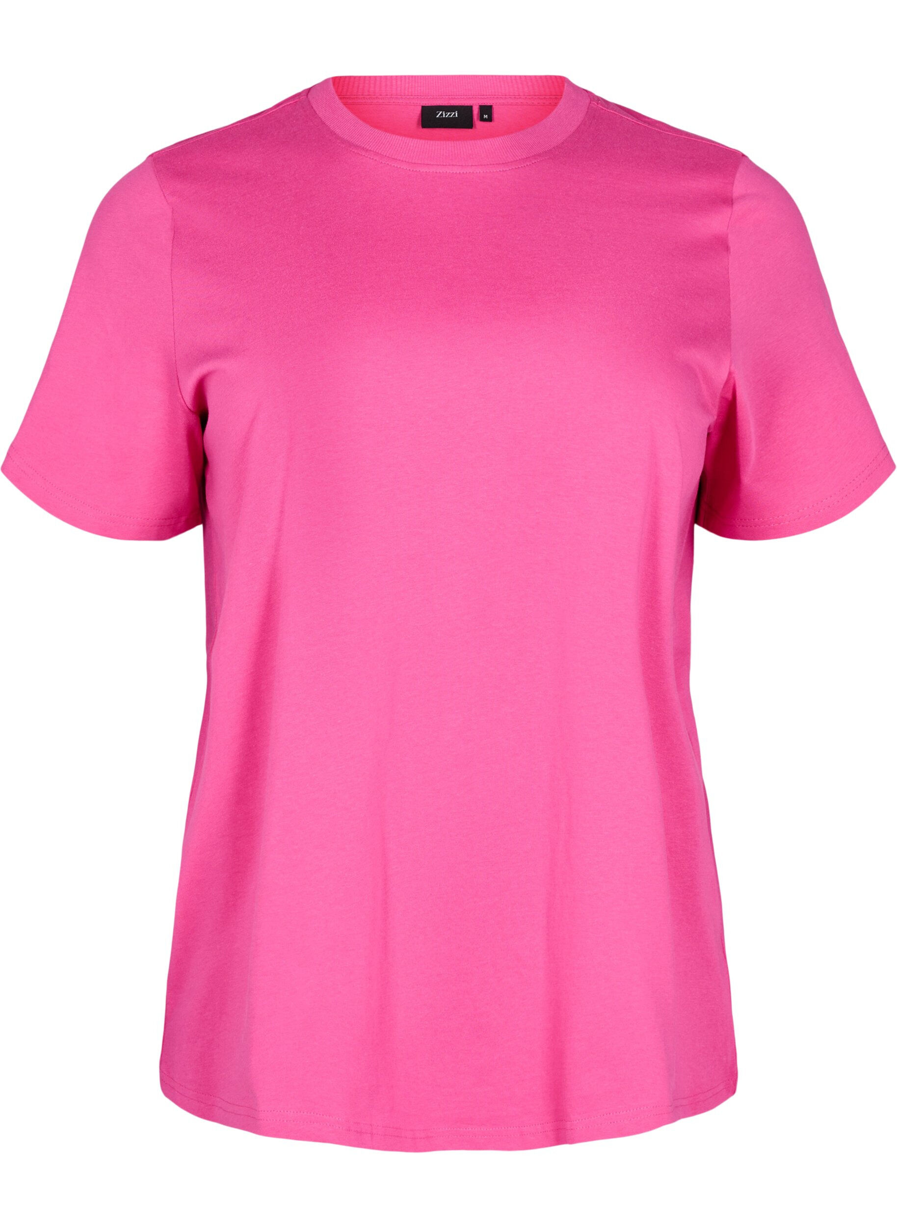ZizziT-shirt basique en coton &agrave; col rond, Rose, Packshot image number 0
