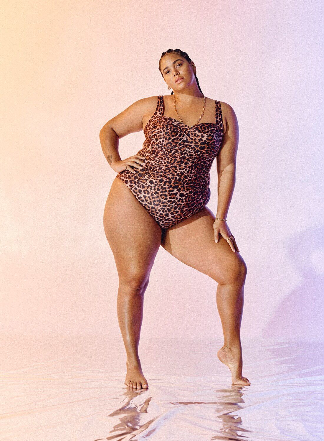 Zizzi Maillot de bain imprim&eacute; l&eacute;opard, , Model