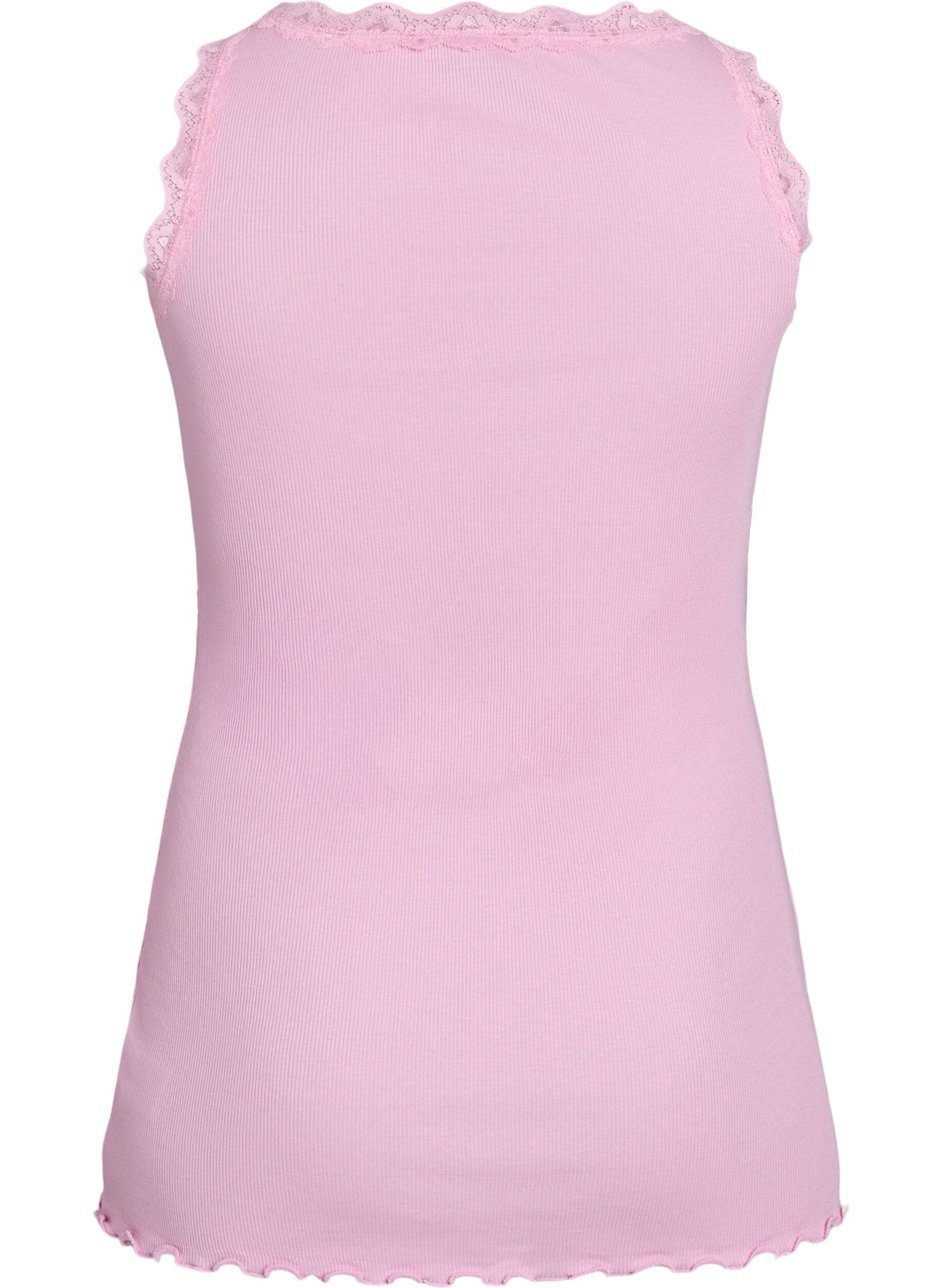 ZizziTop mit Spitzensaum, Pink, Packshot image number 1