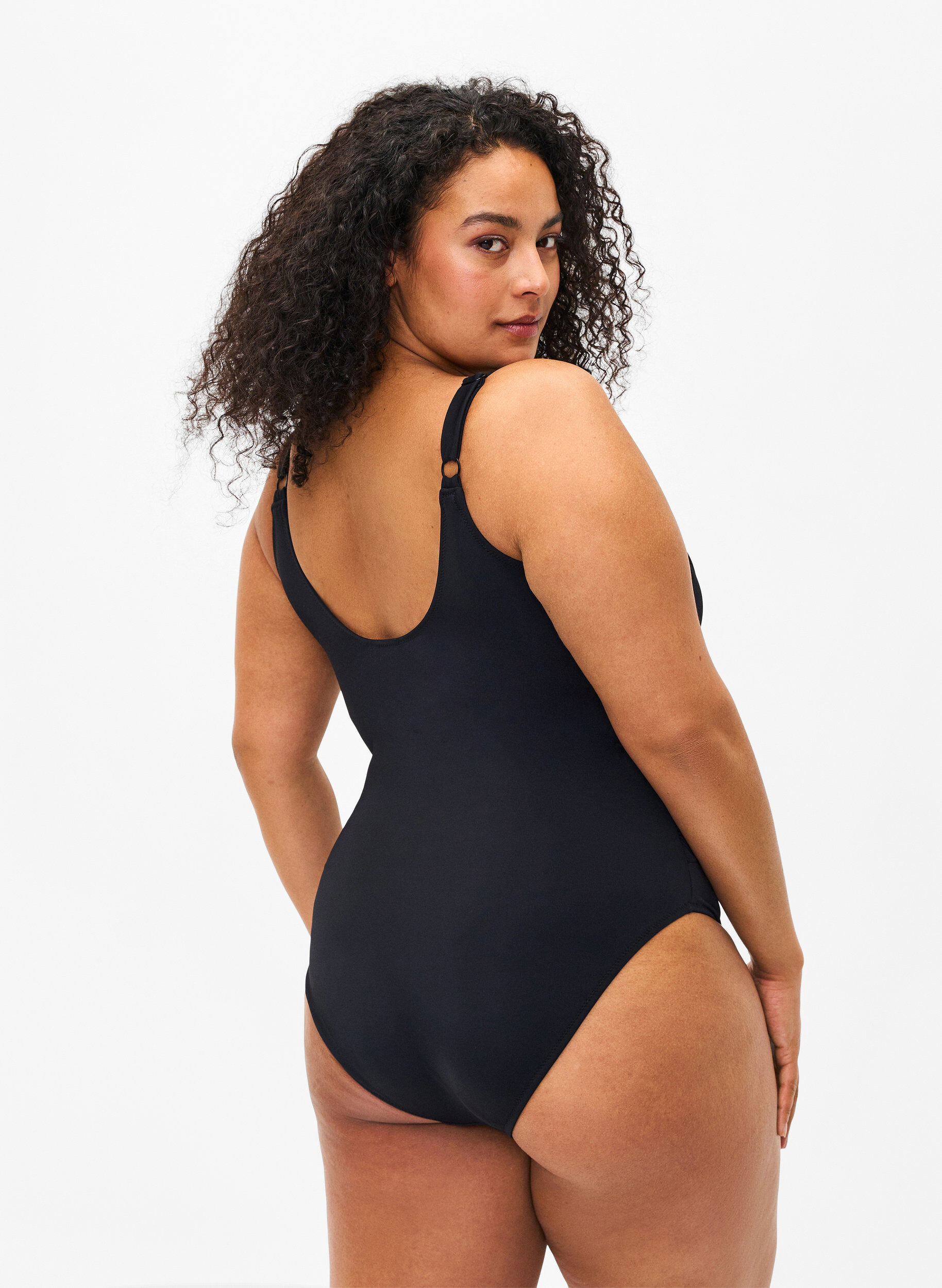 Zizzi Maillot de bain portefeuille, Noir, Model image number 1