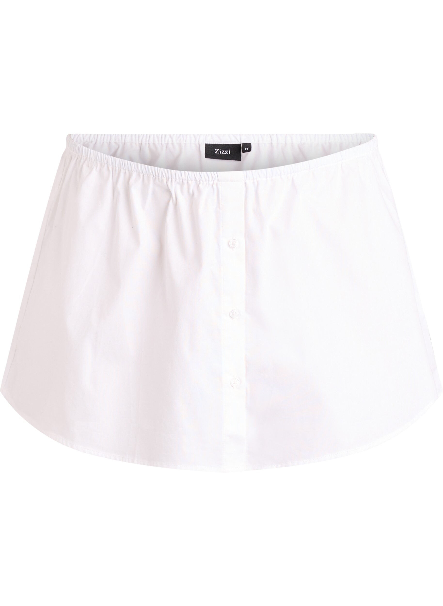 Zizzi Hemdverl&auml;ngerung aus 100% Baumwolle, Wei&szlig;, Packshot image number 0