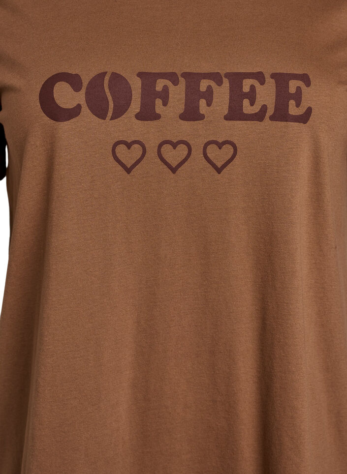 T-Shirt mit Print, Braun, Packshot image number 2