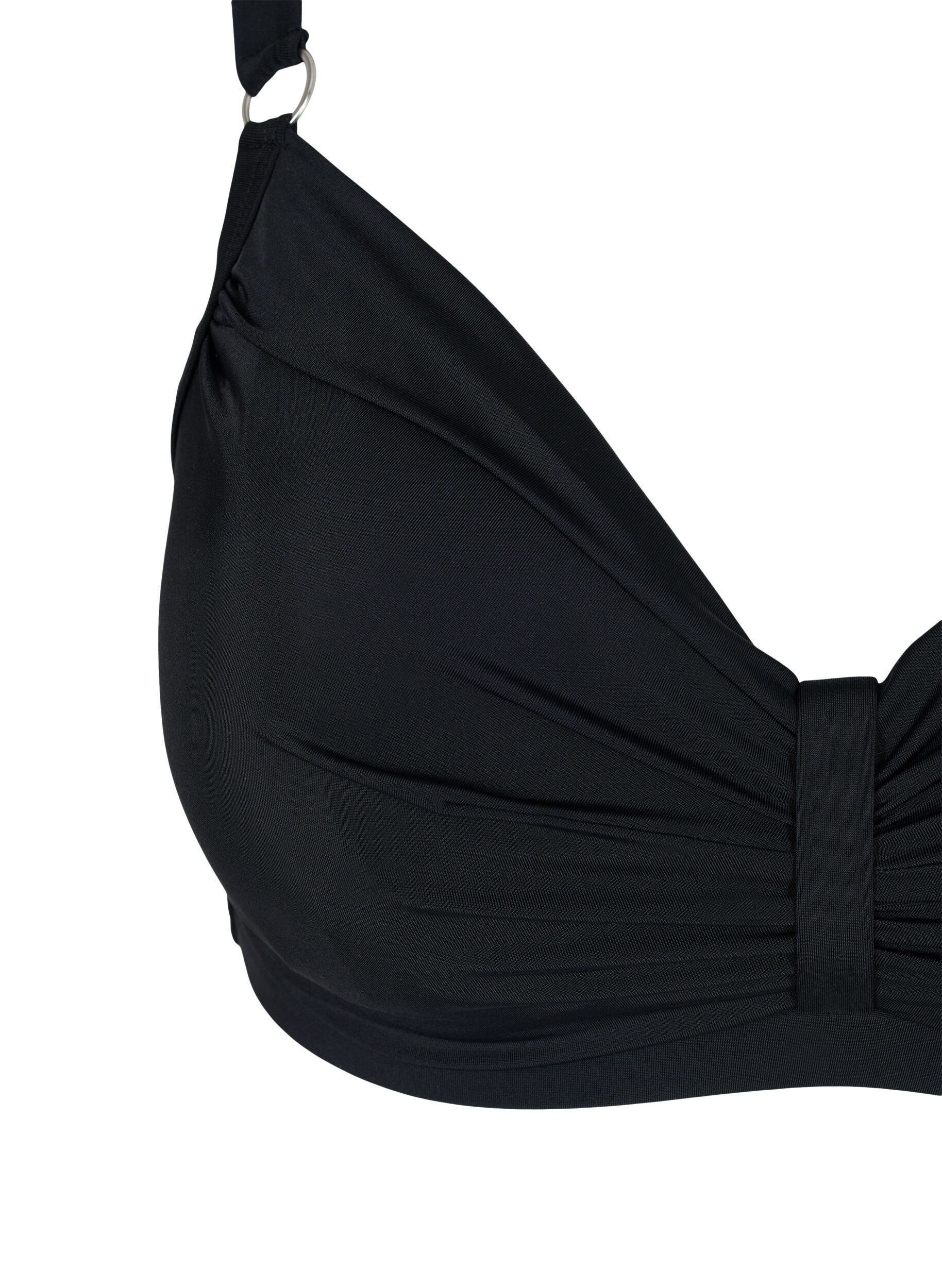 Zizzi Bikini-Top mit B&uuml;gel und Drapierung, Schwarz, Packshot image number 2