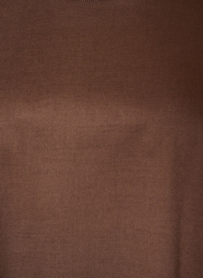 T-shirt ample avec manches longues en dentelle, Marron, Packshot image number 2