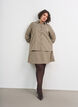 Bluse mit kleinem Karomuster und Strasssteinen, Braun, Model image number 1