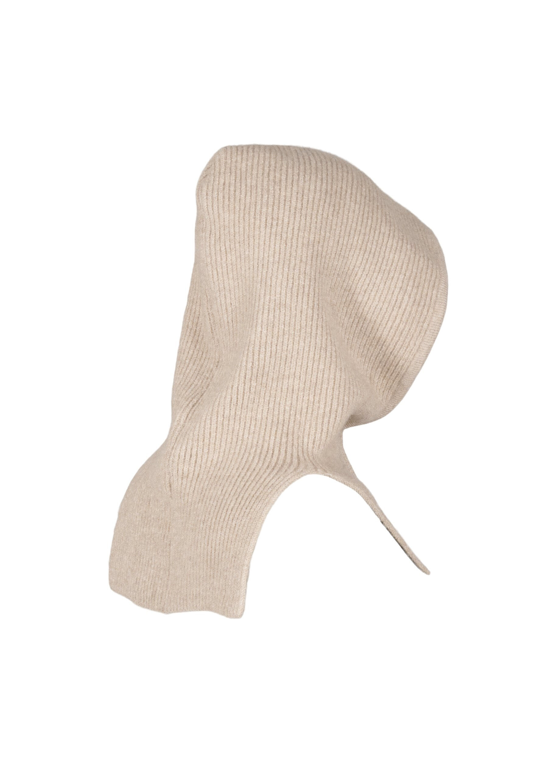 Zizzi Balaclava tricot&eacute;e avec cordons, Beige, Packshot image number 3