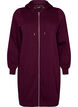 Sweat &agrave; capuche long avec zip et poches, Violet, Packshot image number 0