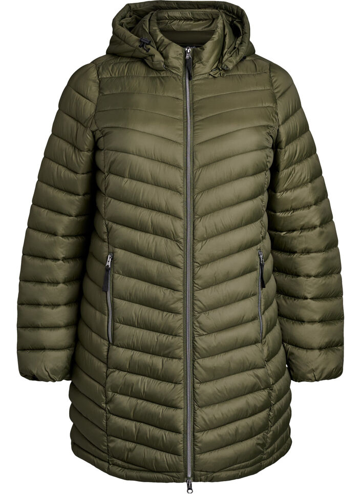 Veste l&eacute;g&egrave;re avec poches et capuche amovible., Vert fonc&eacute;, Packshot image number 0