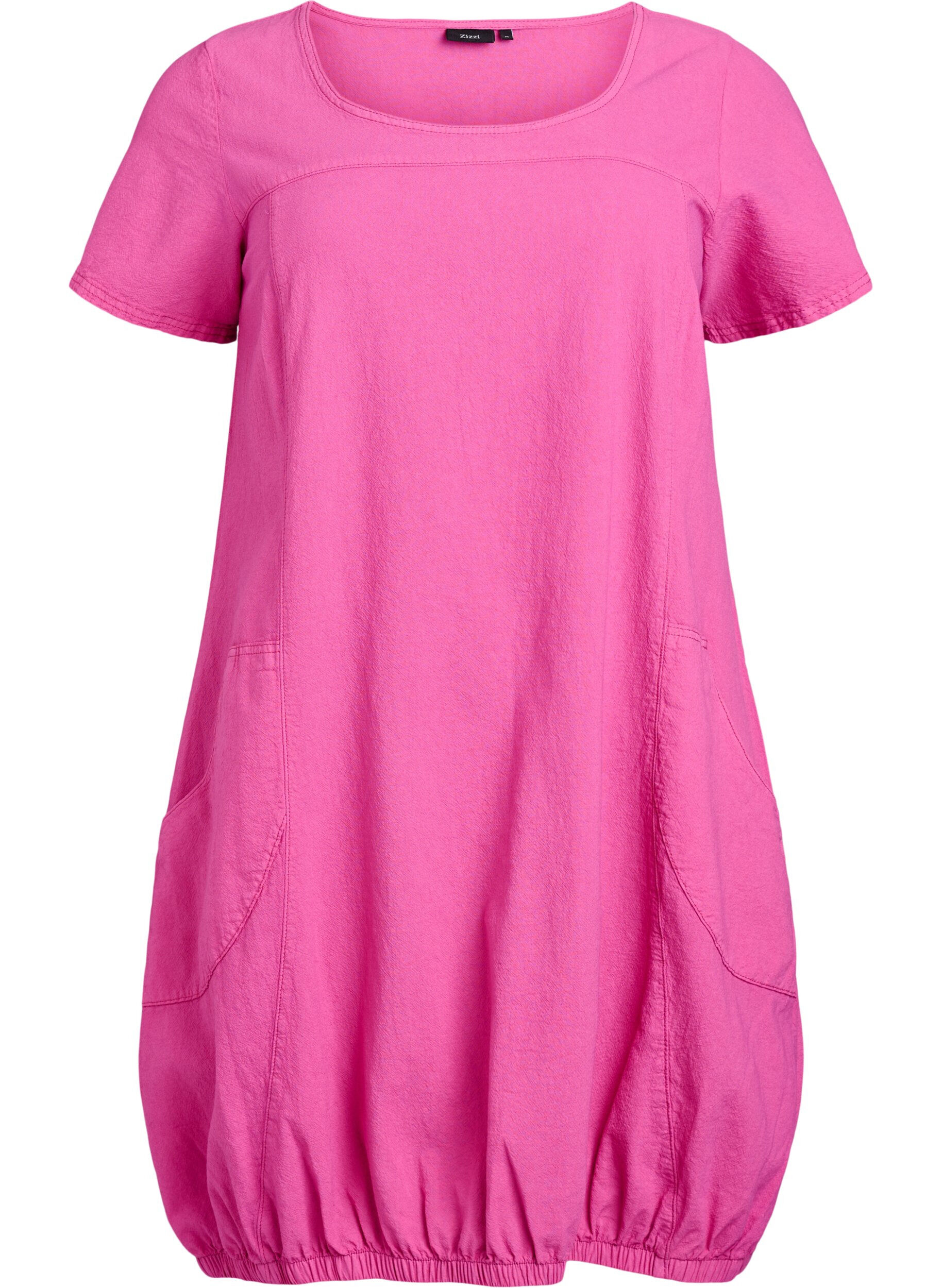 ZizziRobe en coton &agrave; manches courtes, Rose, Packshot image number 0