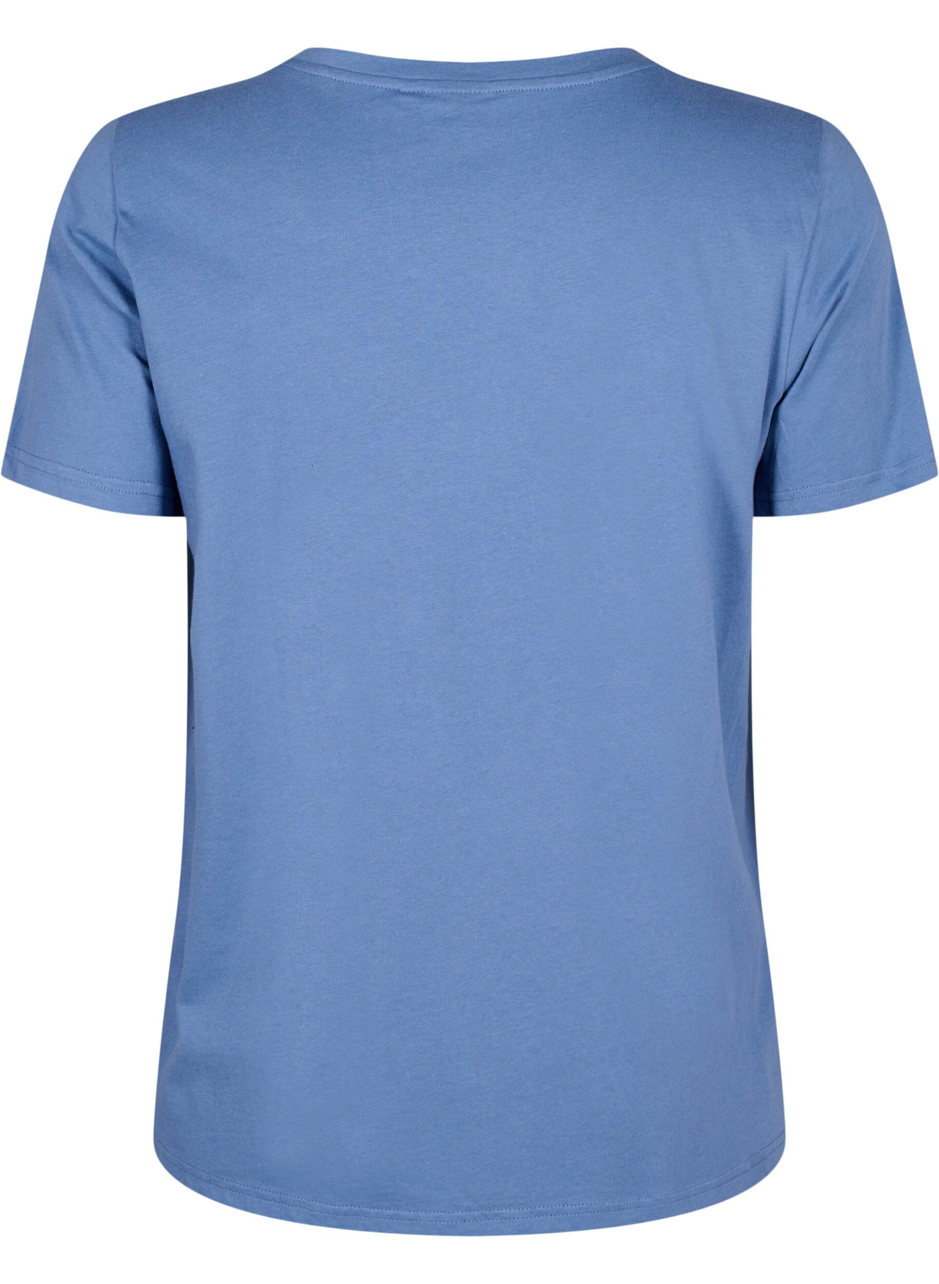 Zizzi T-Shirt mit Text-Motiv, Moonlight B. W.Navy, Packshot image number 1