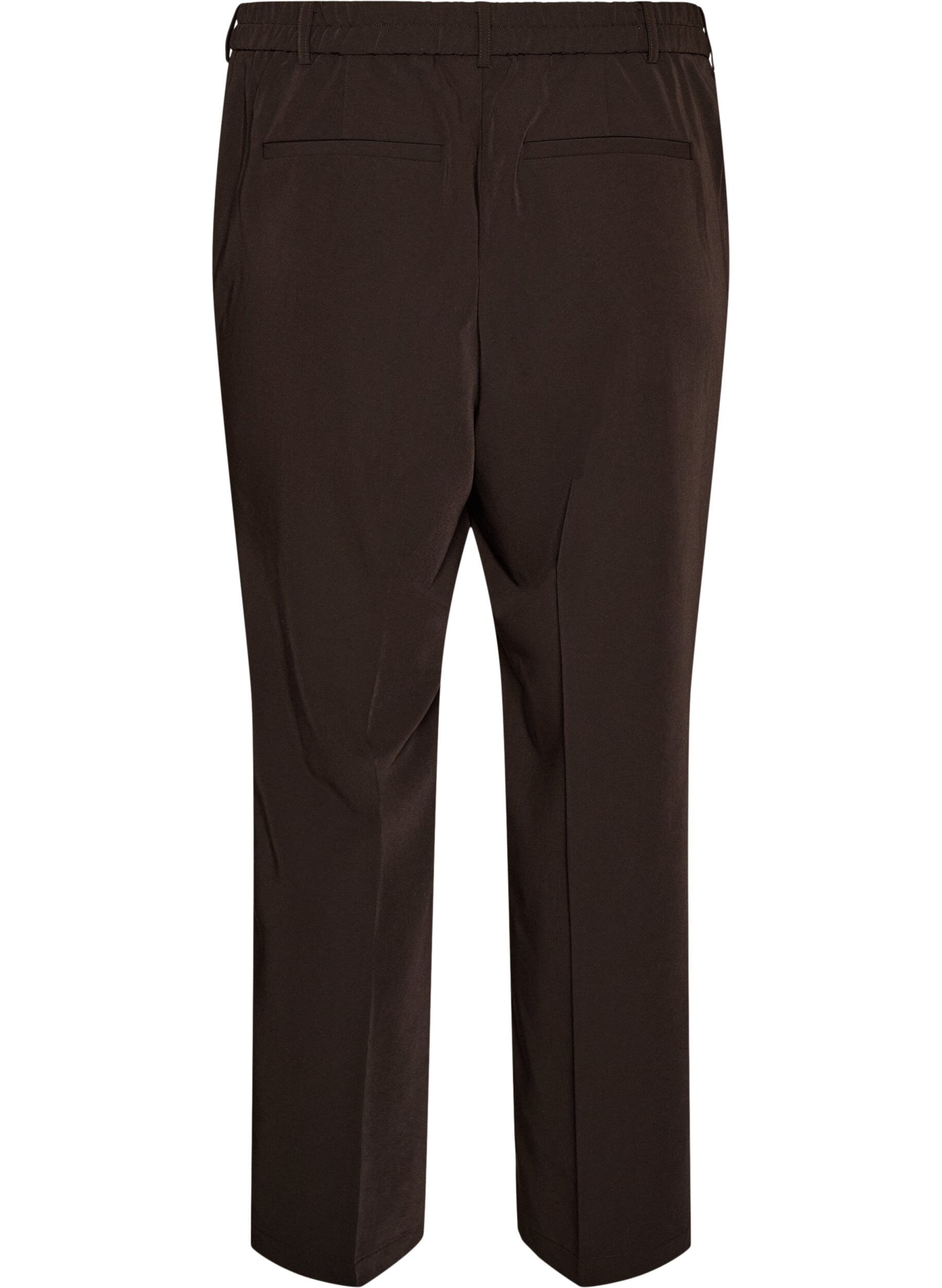 ZizziHoch taillierte Hose mit B&uuml;gelfalten, Braun, Packshot image number 1