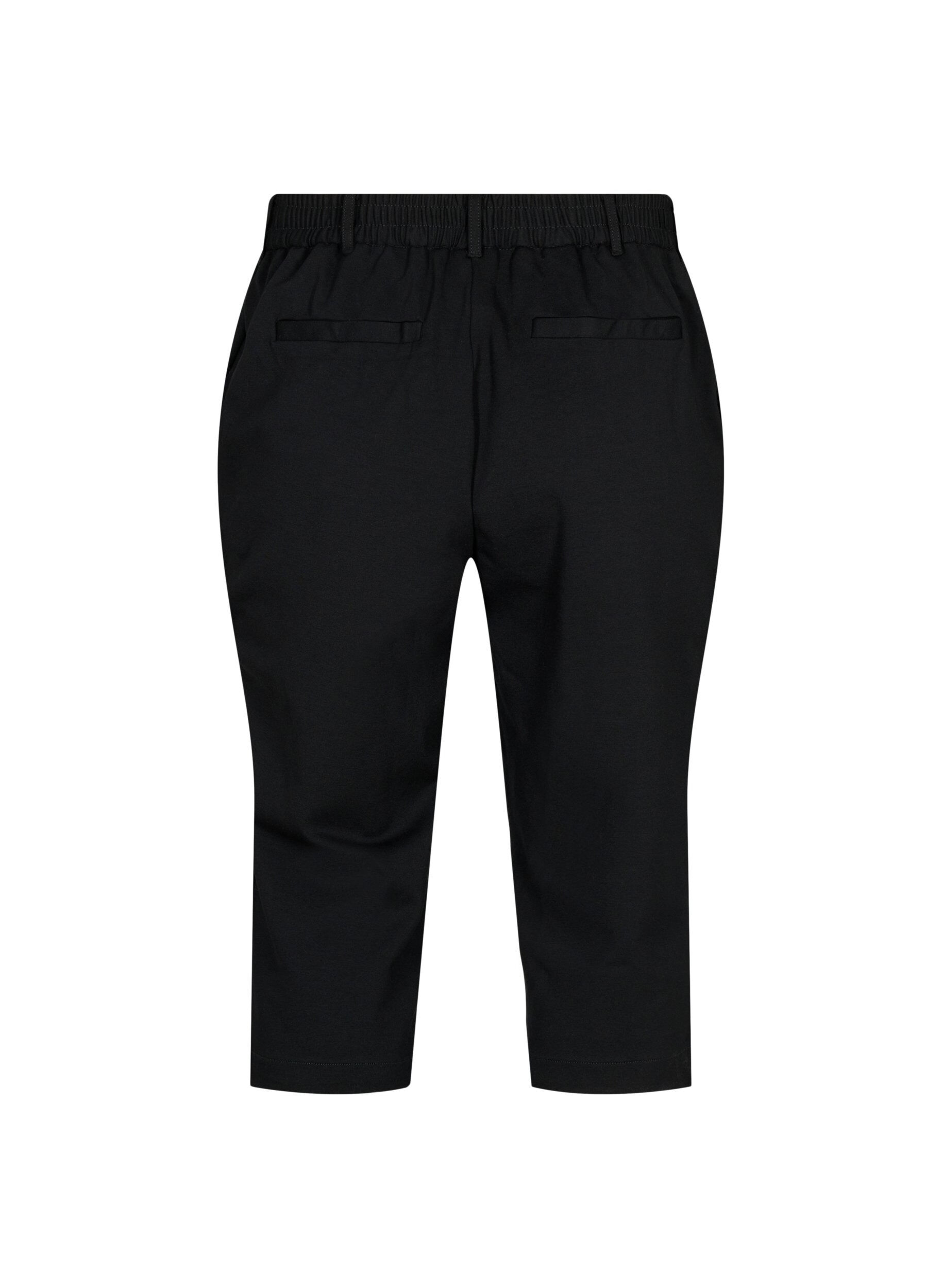 Zizzi Capri-Hose aus Viskosemischung, Black, Packshot image number 1