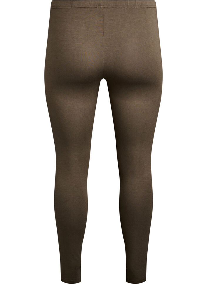 Leggings basiques en viscose, Vert fonc&eacute;, Packshot image number 1