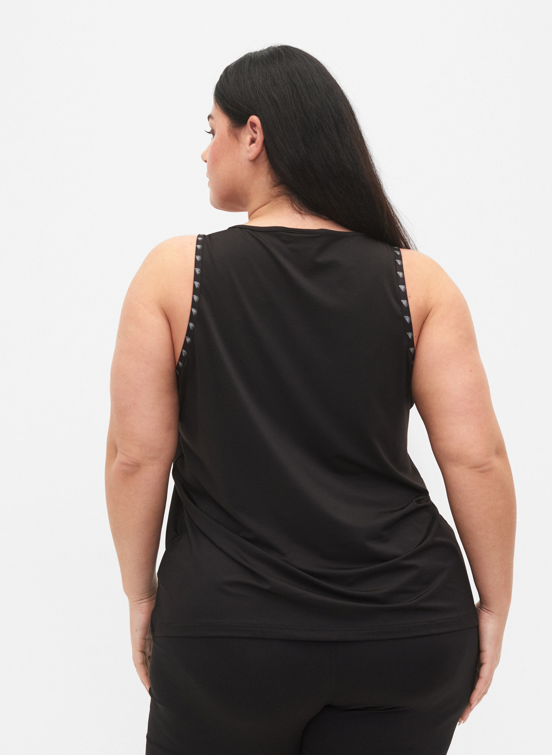 Zizzi Einfarbiges Trainingsoberteil, Black, Model image number 1