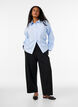 Pantalon ample en jersey taille haute, Noir, Model image number 0