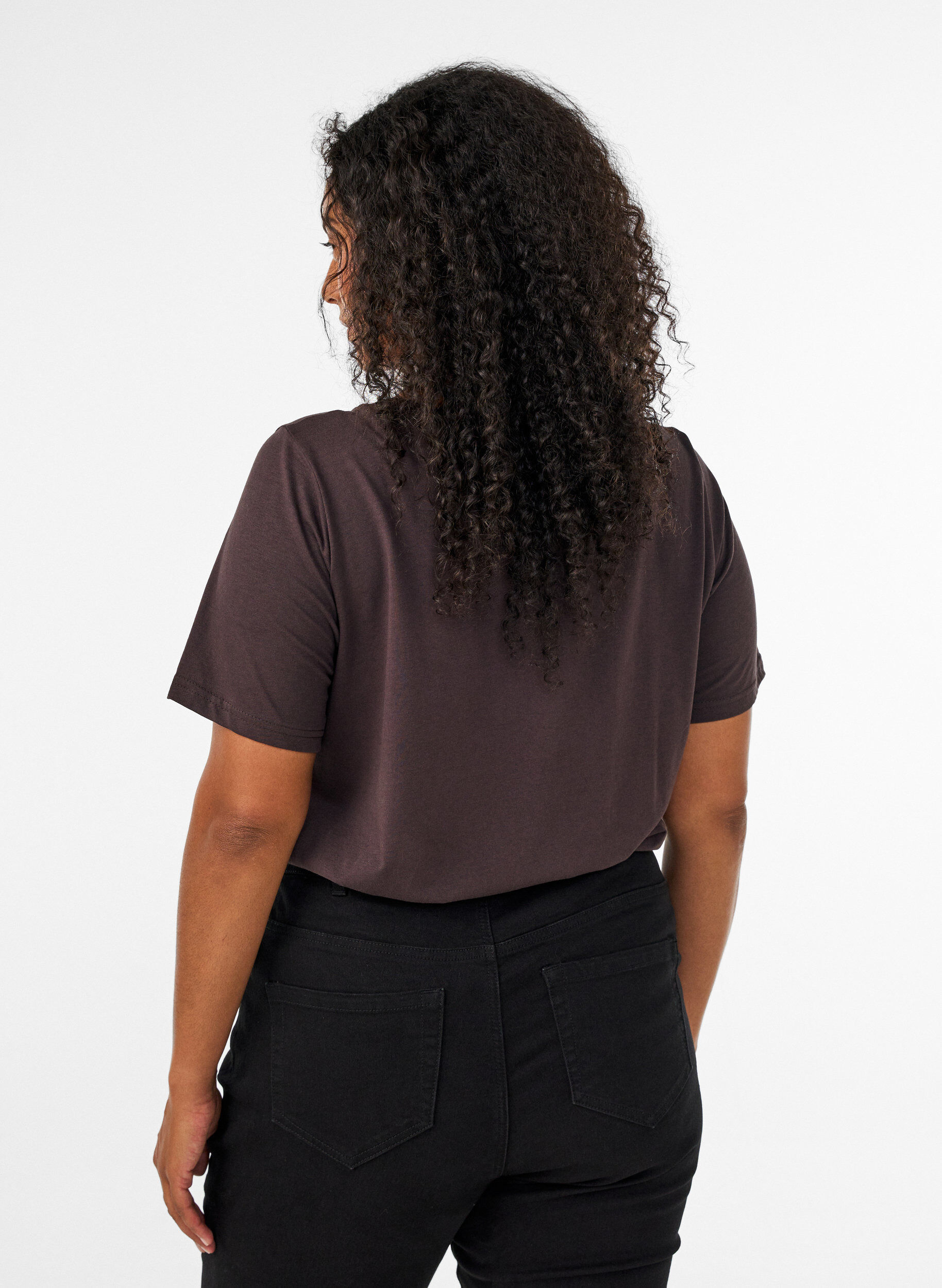 ZizziT-shirt imprim&eacute;, Marron, Model image number 2