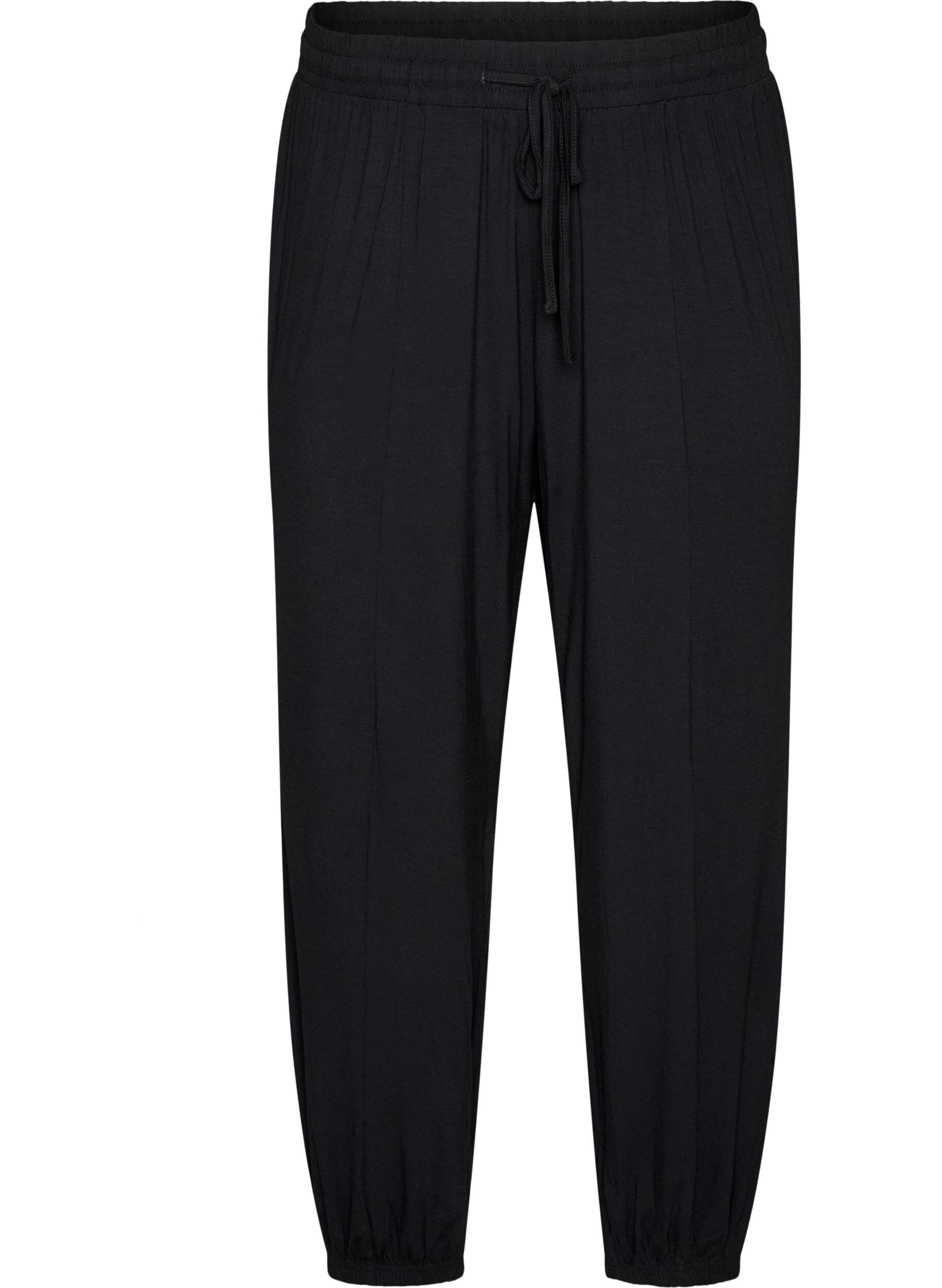 Pantalon ballon taille haute en jersey