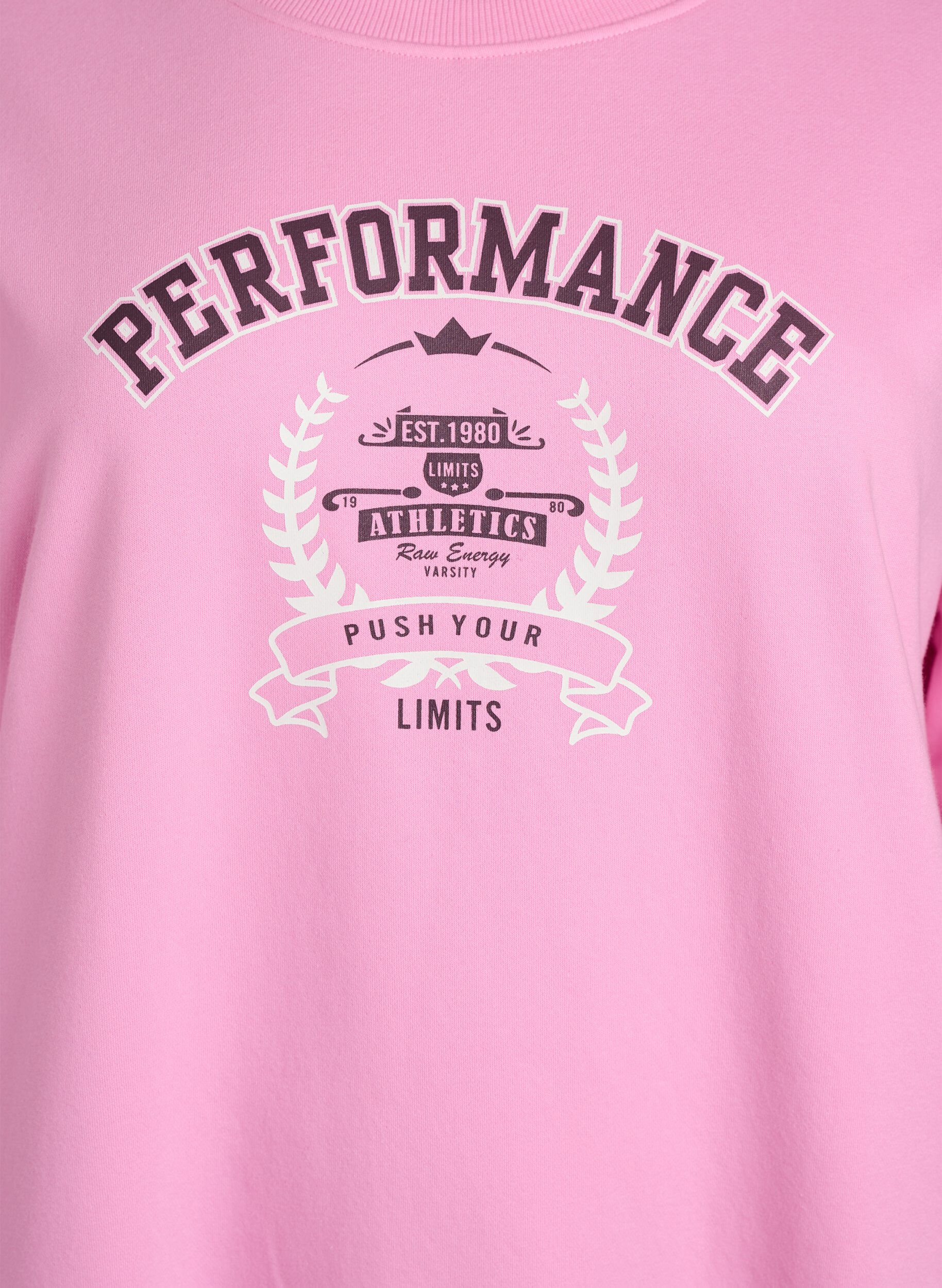 Zizzi Sweatshirt mit Textprint, Pink, Packshot image number 2
