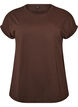 Kurz&auml;rmeliges T-Shirt aus einer Baumwollmischung, Braun, Packshot image number 0