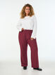 Pantalon &eacute;vas&eacute; avec taille &eacute;lastiqu&eacute;e, Bordeaux, Model image number 0