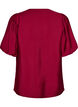 Bluse mit Ballon&auml;rmeln und V-Ausschnitt, Rot, Packshot image number 1