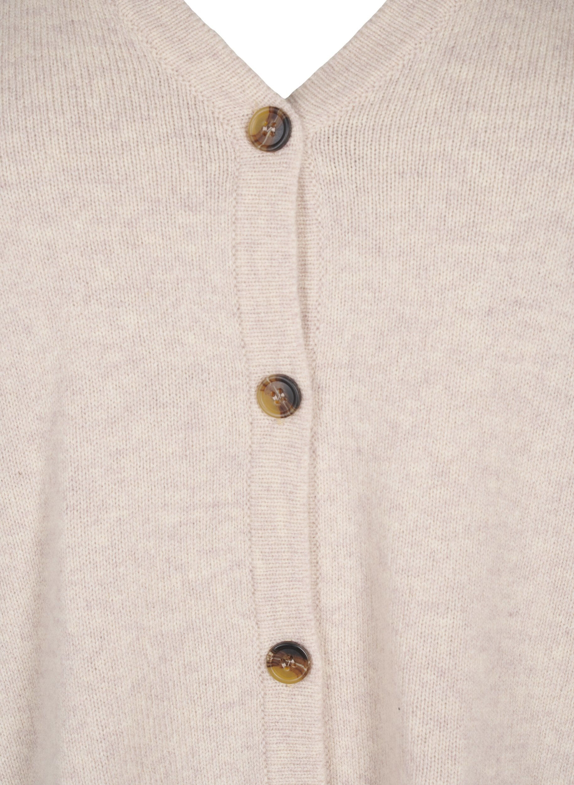 Zizzi cardigan tricot&eacute; en laine m&eacute;rinos, Pumice Stone Mel., Packshot image number 2