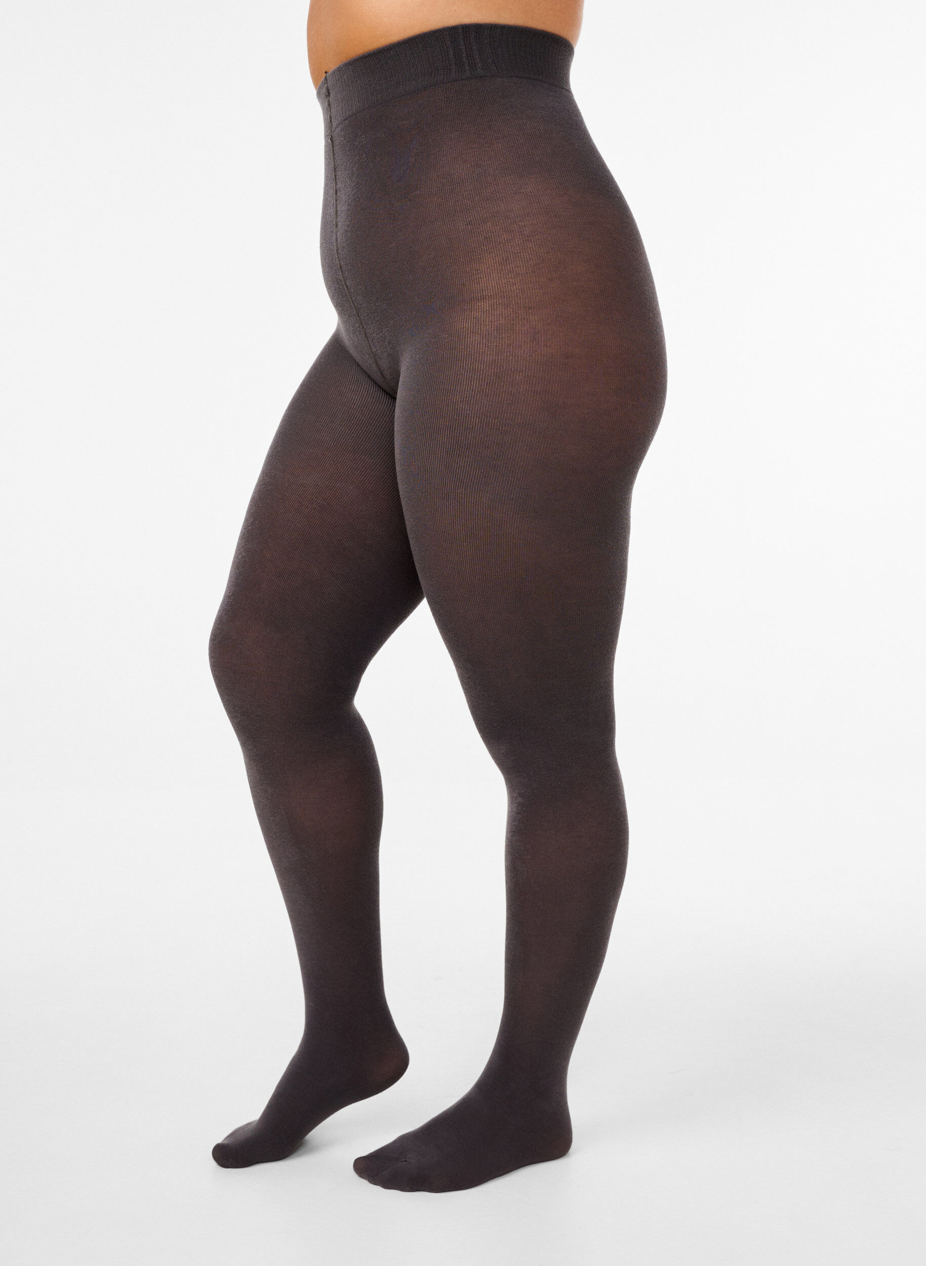 Zizzi Collants de 150 deniers avec cachemire et viscose, Gris anthracite, Model image number 0