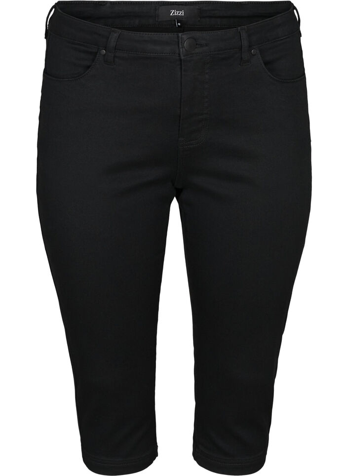 Hoch taillierte Amy Capri Jeans mit Super Slim Fit, Schwarz, Packshot image number 0