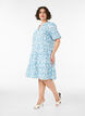 Robe courte &eacute;vas&eacute;e en mousseline de coton, Vanille, Model image number 1