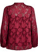 Blouse avec boutons et motif fleuri, Bordeaux foncé, Packshot image number 1