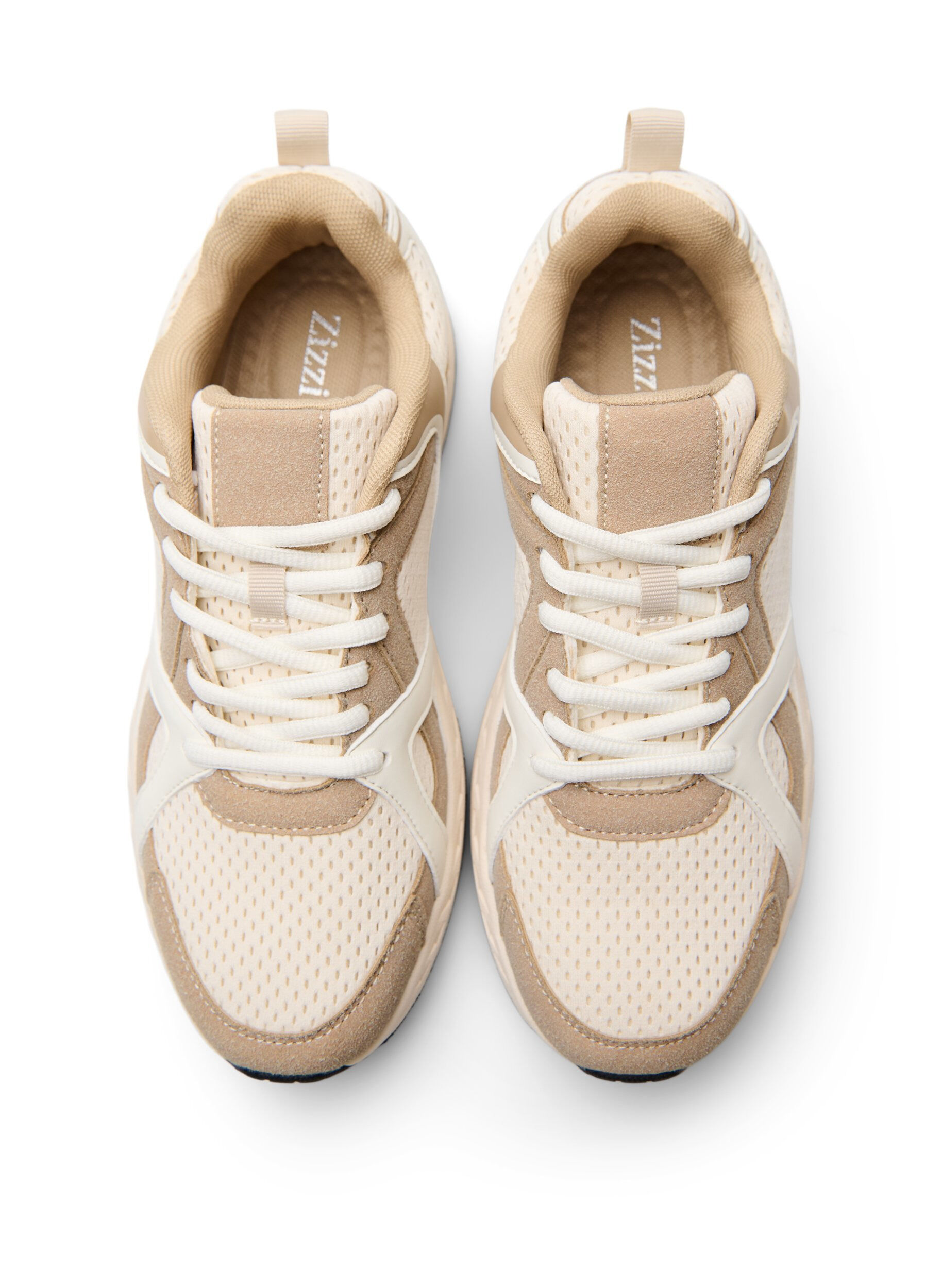 Zizzi Sportliche Sneakers mit Mesh, Beige, Packshot image number 2