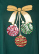 T-shirt de No&euml;l en coton bio, Vert fonc&eacute;, Packshot image number 2