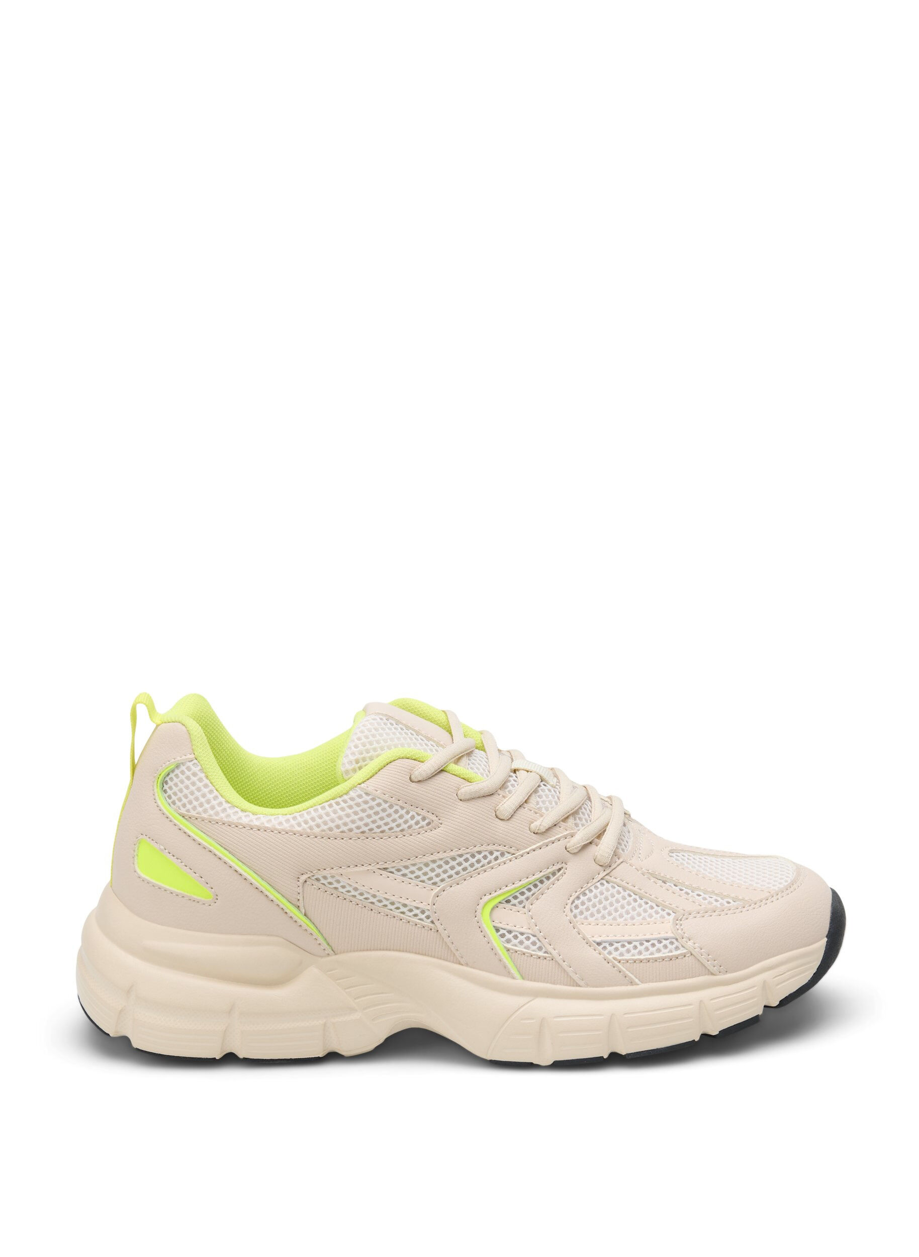 Zizzi Wide Fit Sneakers, Tapioca, Packshot image number 0