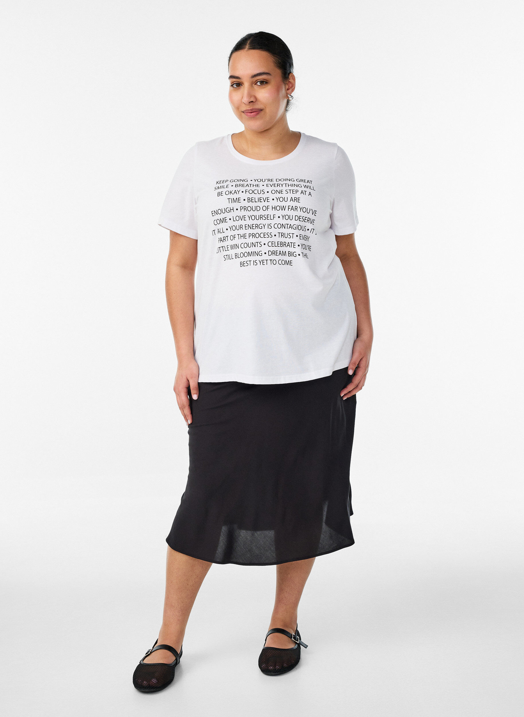 ZizziT-shirt imprim&eacute;, Blanc, Model image number 1