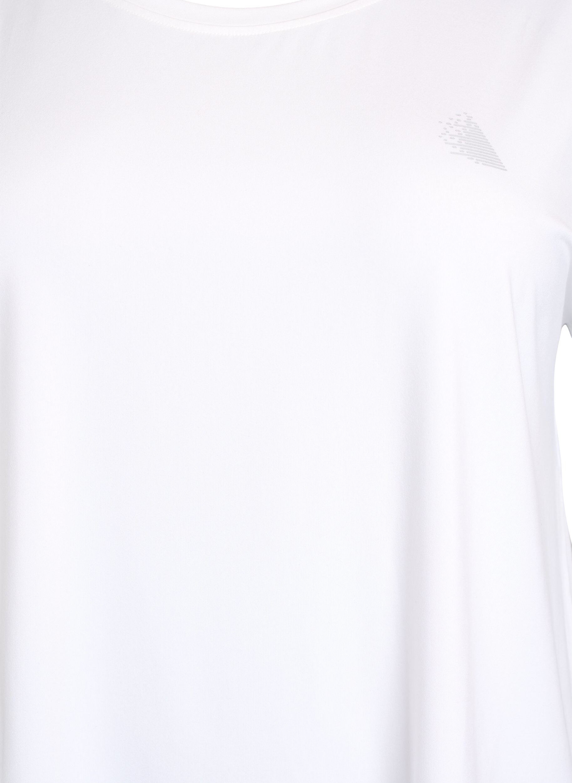 Zizzi Unifarbenes T-Shirt f&uuml;rs Training, Wei&szlig;, Packshot image number 2